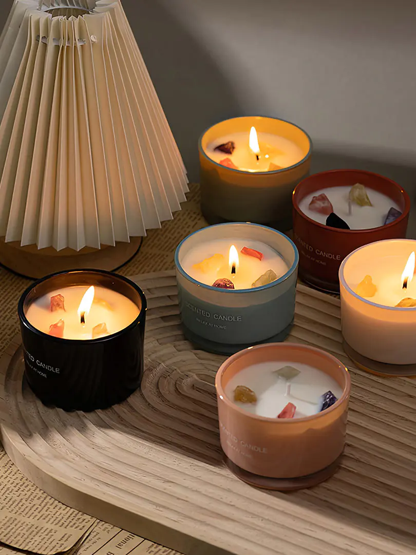 เทียนหินคริสตัลกลิ่นหอมโดปามีน