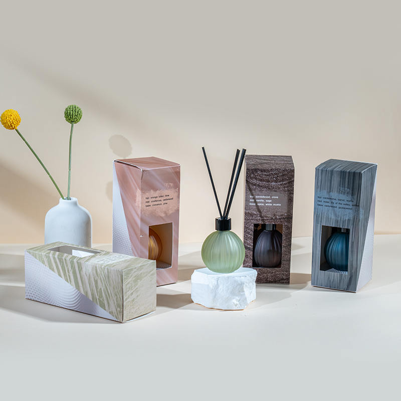 หลอดแก้วขนาดเล็กที่มีแถบแนวตั้งขวดระเหยขวดระเหย-ผู้ผลิตเครื่องกระจายกลิ่นกก