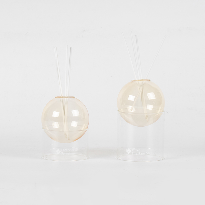 ฐานแก้วใส อโรมาเธอราพีสไตล์แก้วกระจายกลิ่นแบบลูกบอลแก้ว