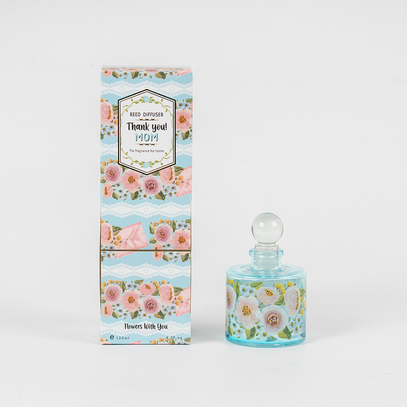 ไม้กระจายกลิ่นขวดแก้วทรงกลมหรูหราวันแม่